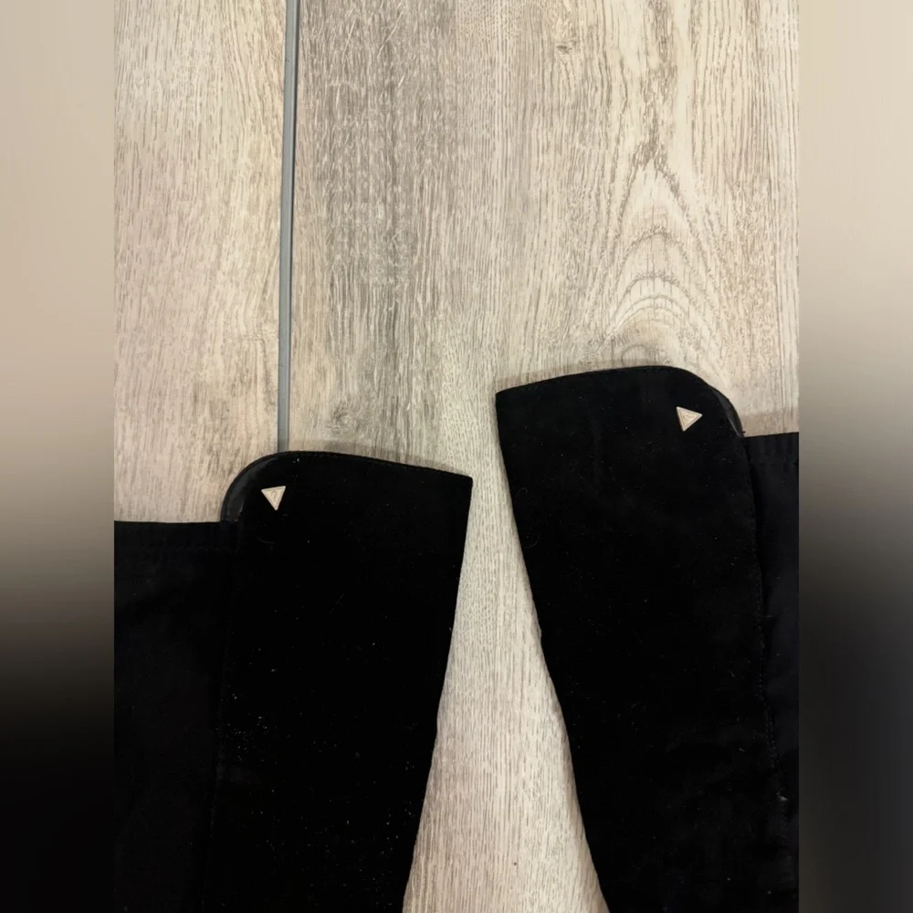 Guess Black Suede Knee-High Boots